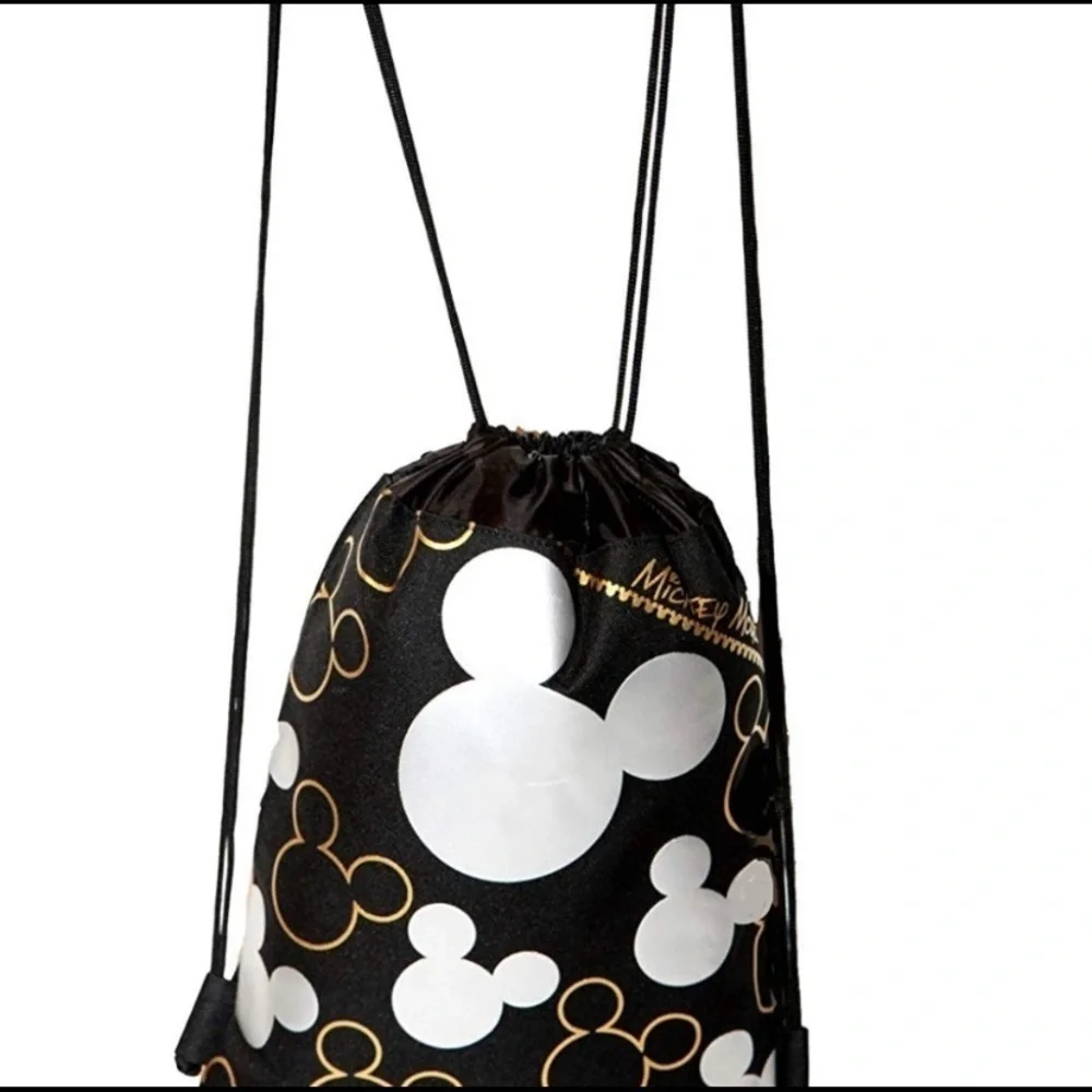 Disney Mickey Mouse Black Gold Silver Backpack